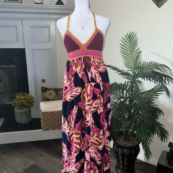 long halter black dress Backless Halter Maxi Dress
